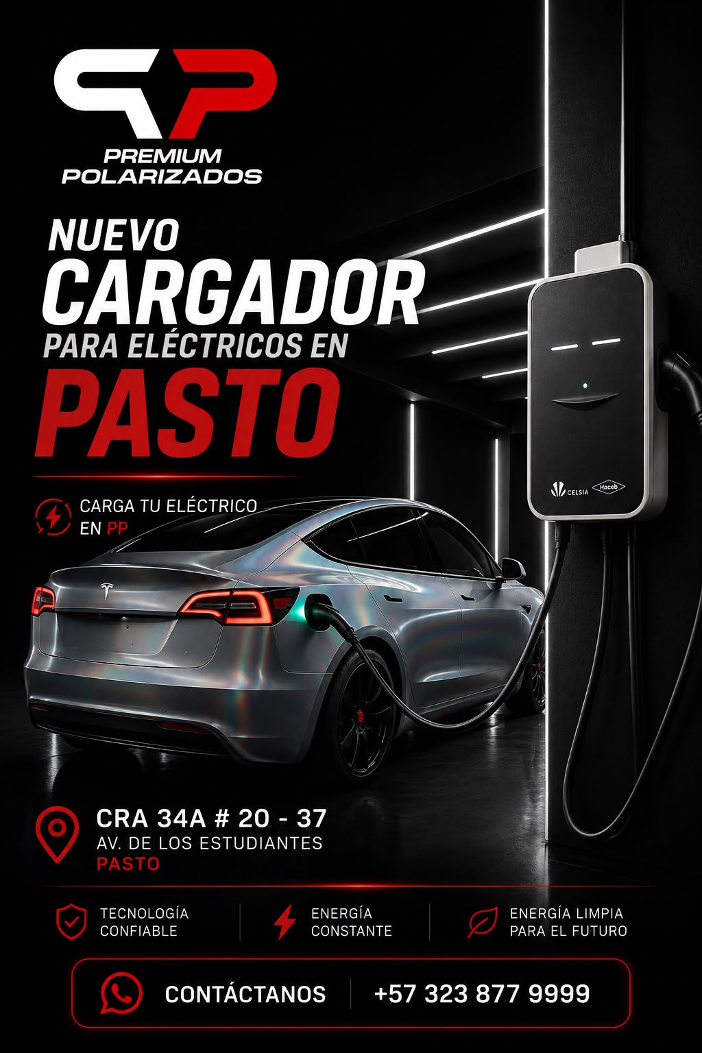 Nuevo cargador para eléctricos en Pasto | Premium Polarizados